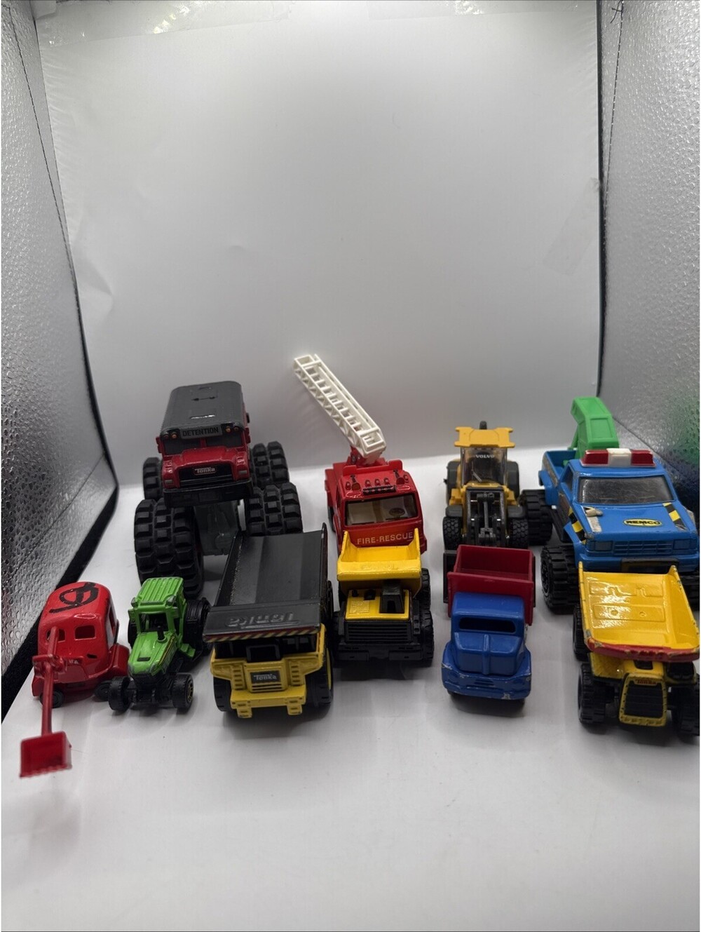 Vintage Tonka Maisto Micro Mini Diecast Truck Lot 1990s Construction Fire Rescue